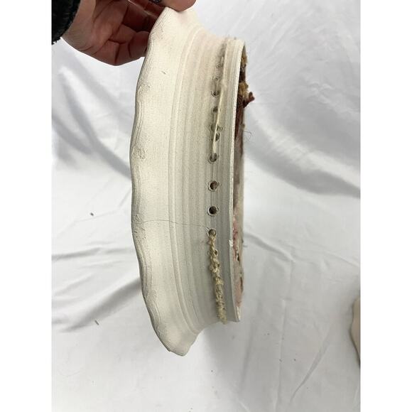 VTG Set of 2 Round Wall Hanging Ceramic Pottery Framed Tree Weaving Loom Decor - Picture 15 of 16